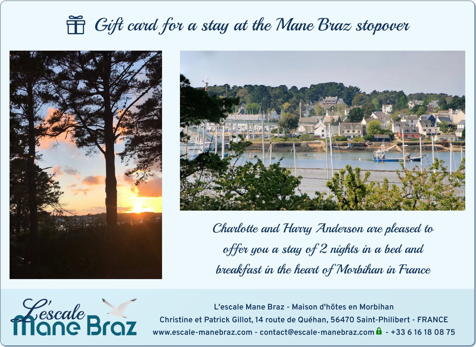 example of a gift card